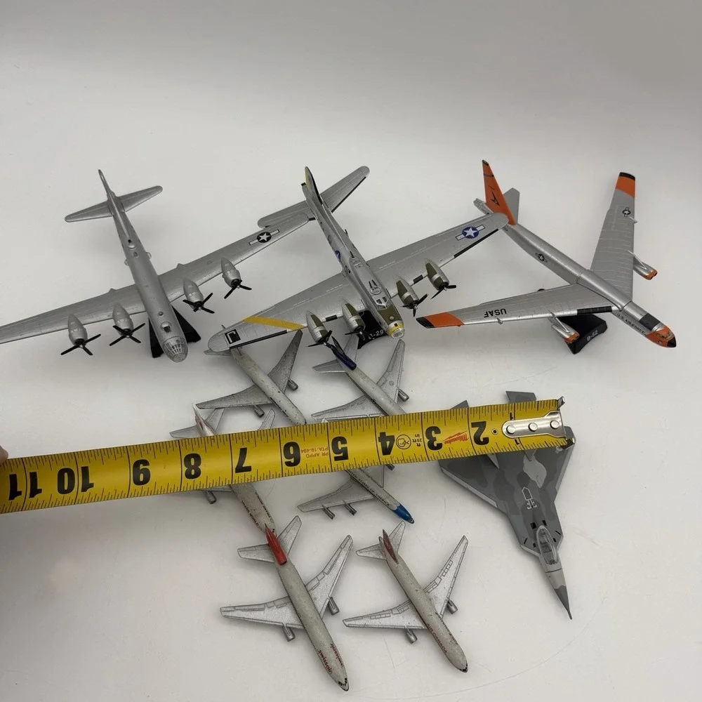 Lot Of 10 Scale Model Diecast Metal Airplanes